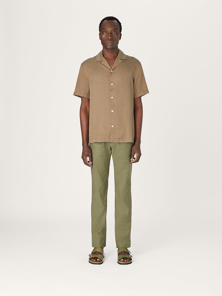 The 24 Trouser Linen || Olive | Linen