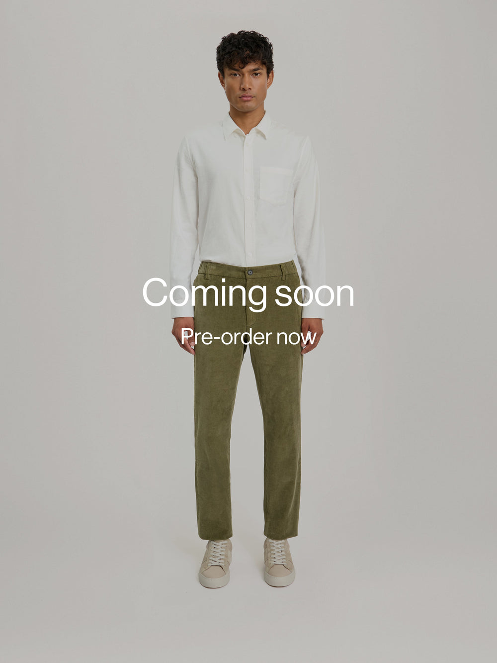 The Cord Trouser || Oyster | Stretch Cotton