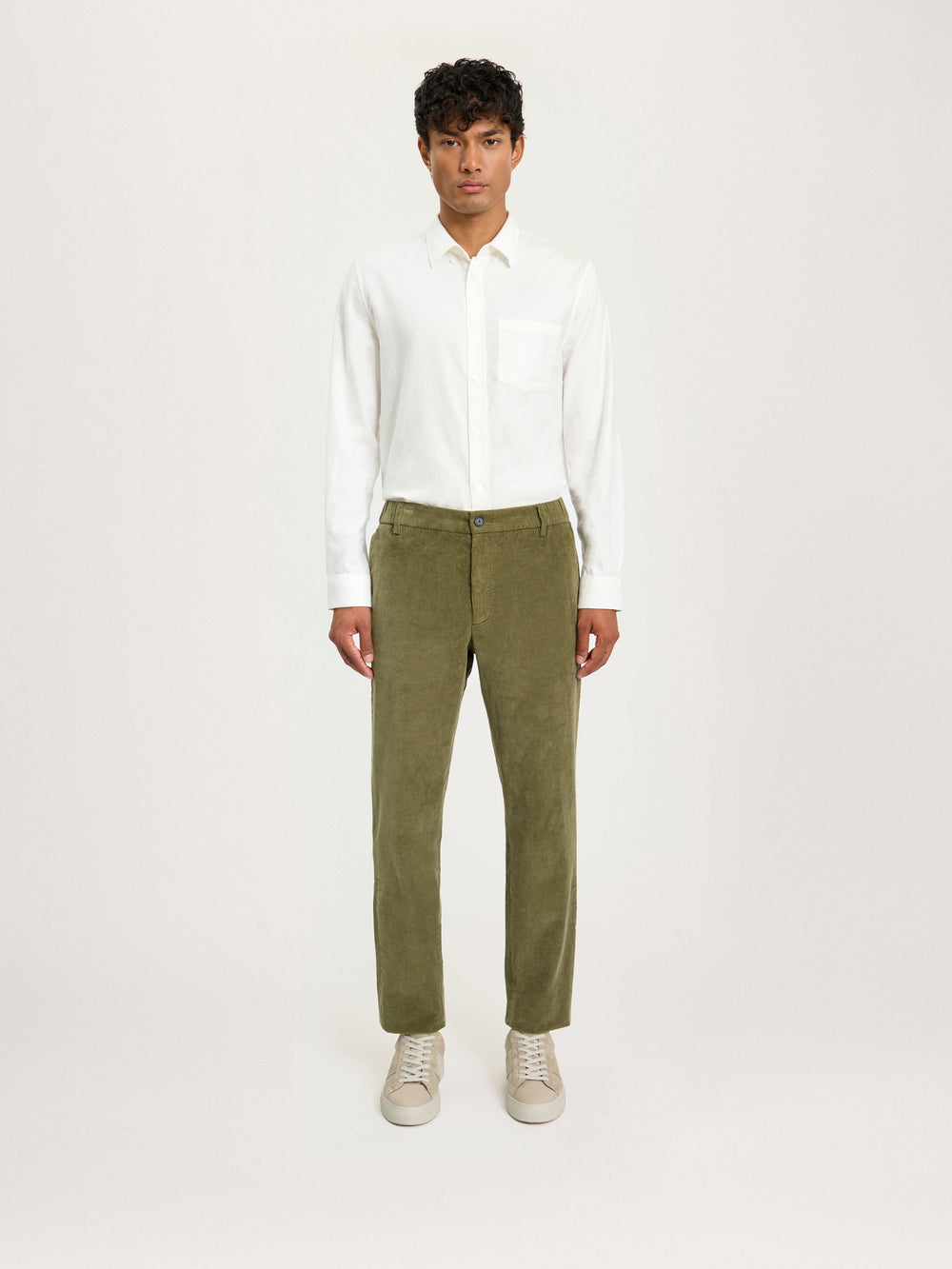 The Cord Trouser || Oyster | Stretch Cotton