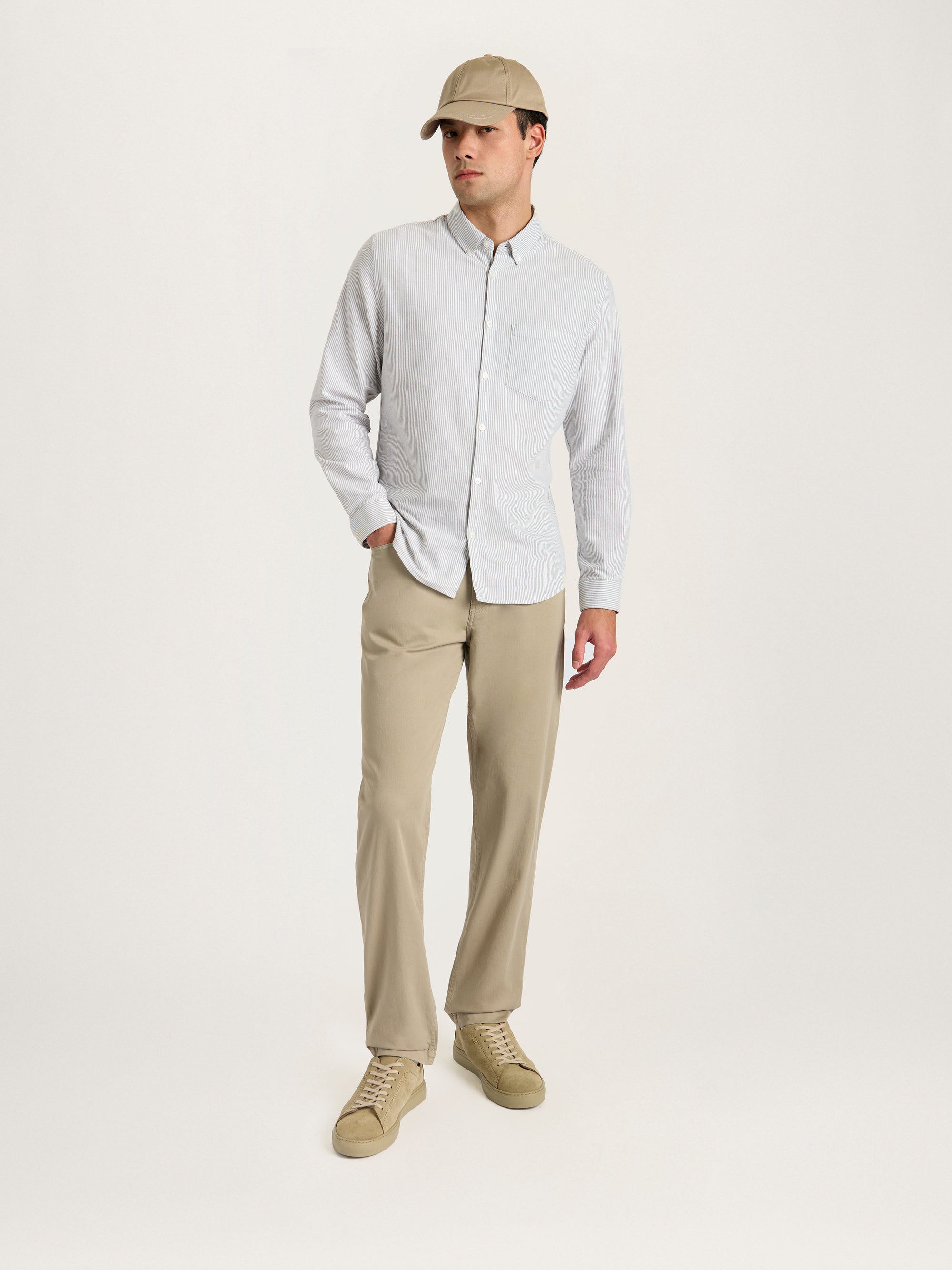 The Five Pocket Trouser || Dark Beige | Stretch Cotton