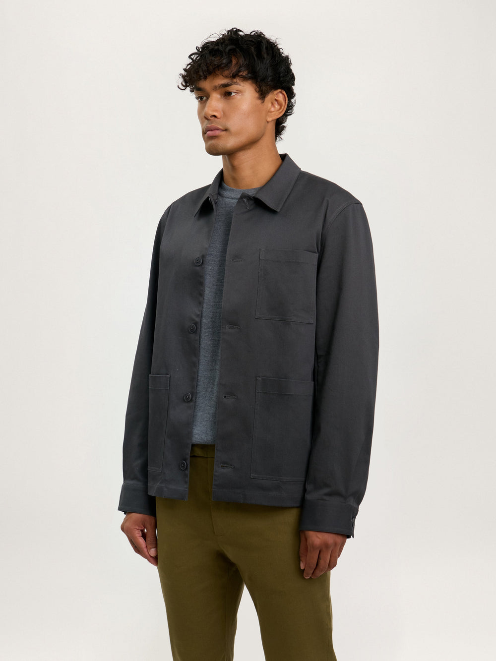 The Utility Jacket || Slate Grey | Stretch Cotton