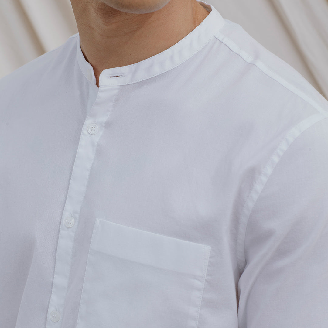 The All Day Shirt || White | Pinpoint Cotton