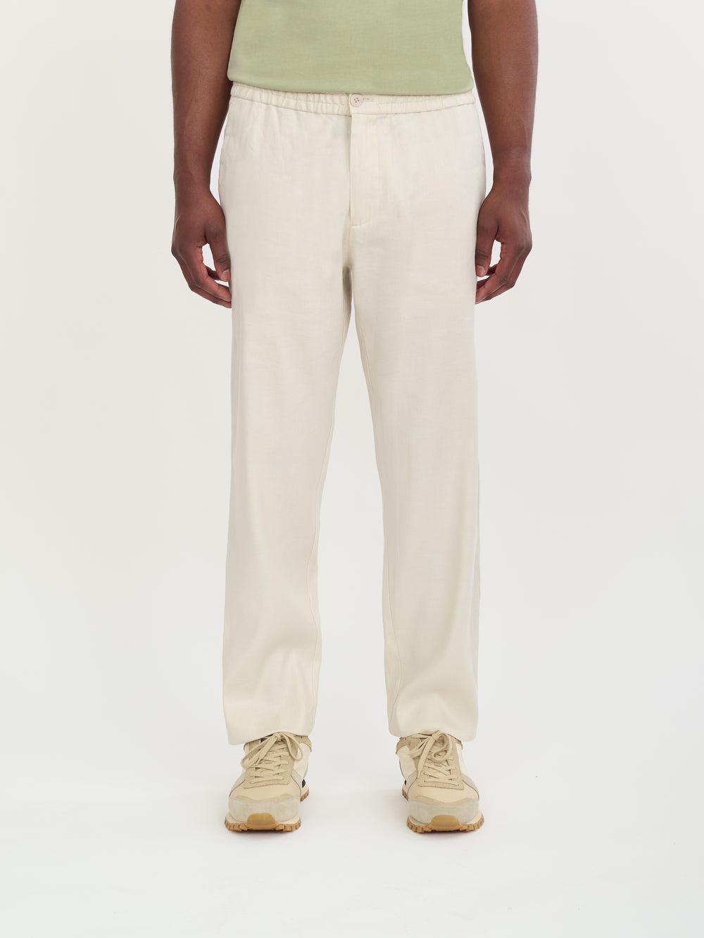 The Easy Trouser Linen || Ivory | Linen