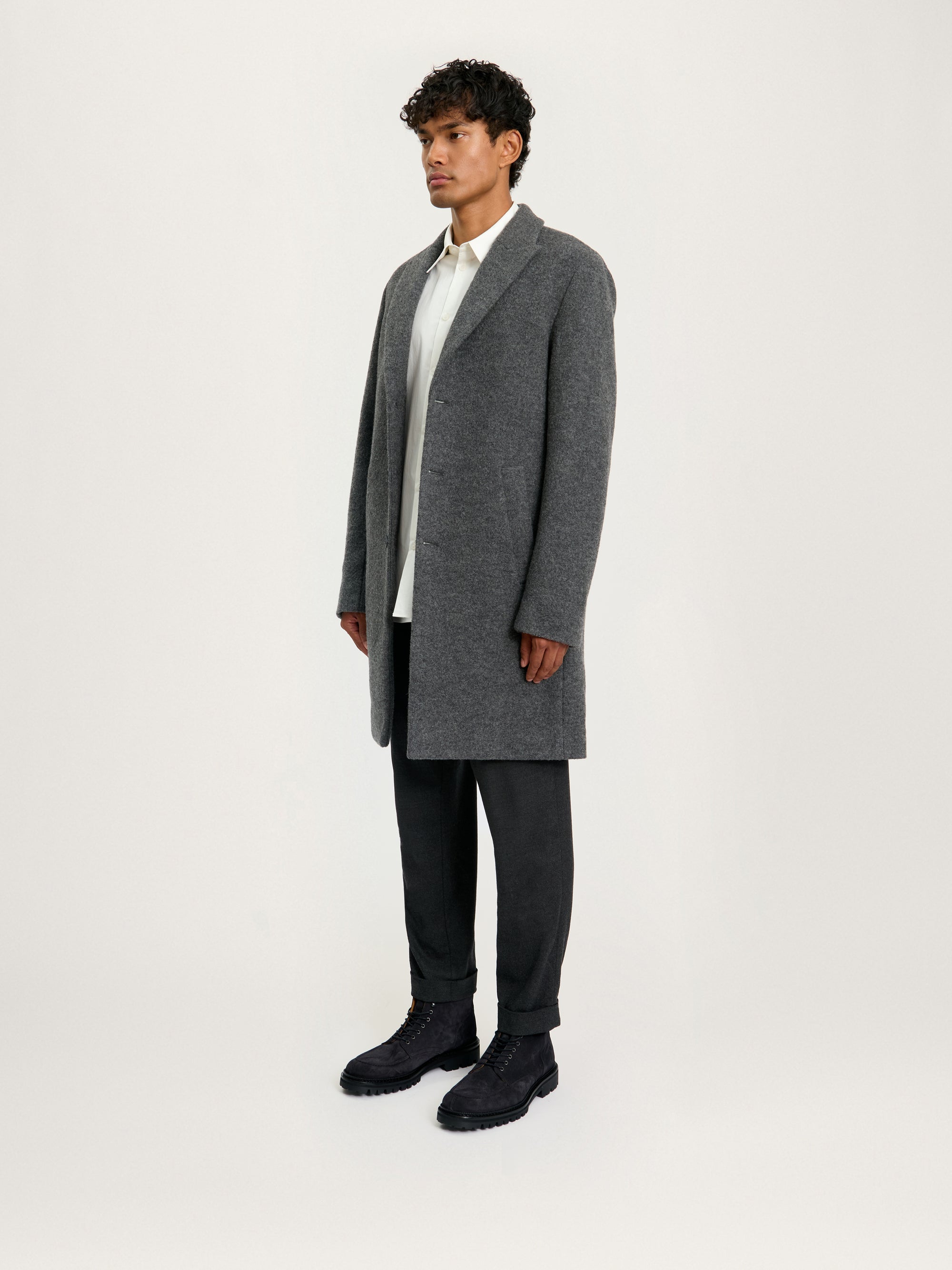 The Jersey Wool Coat || Charcoal | LESTRANGE