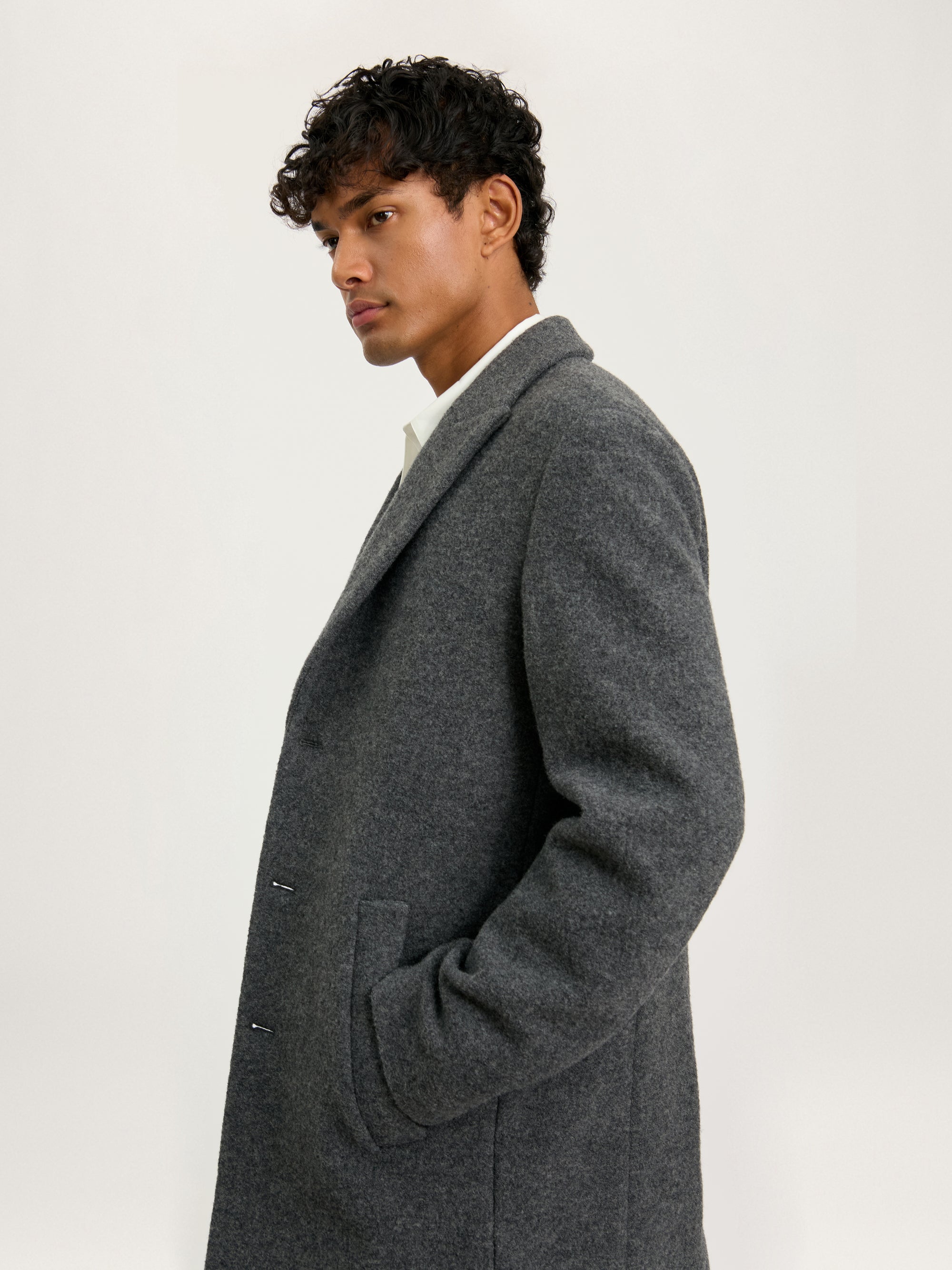 The Jersey Wool Coat || Charcoal | LESTRANGE