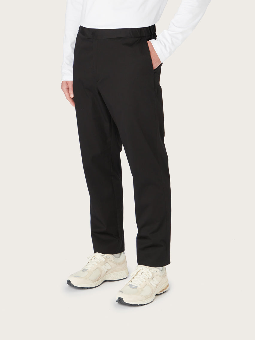 The 24 Trouser Relaxed Fit || Black | Stretch Cotton