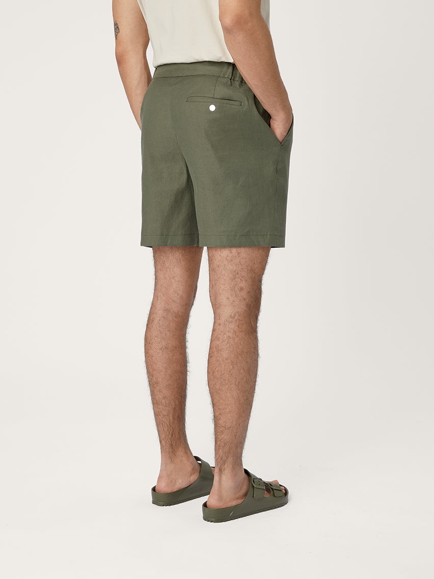 The 12 Shorts Linen 7" || Olive | Linen