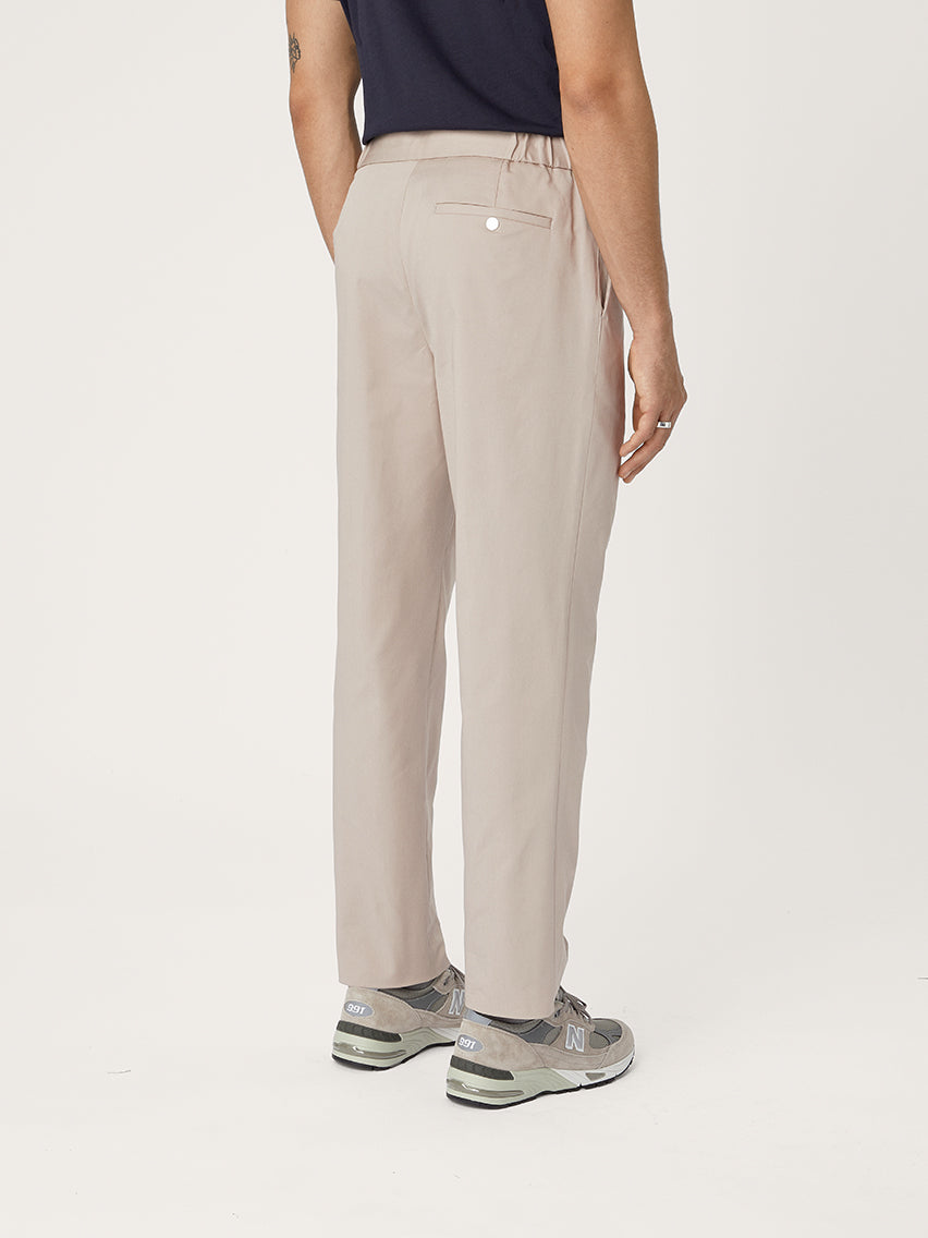 The 24 Trouser Relaxed Fit || Beige | Stretch Cotton