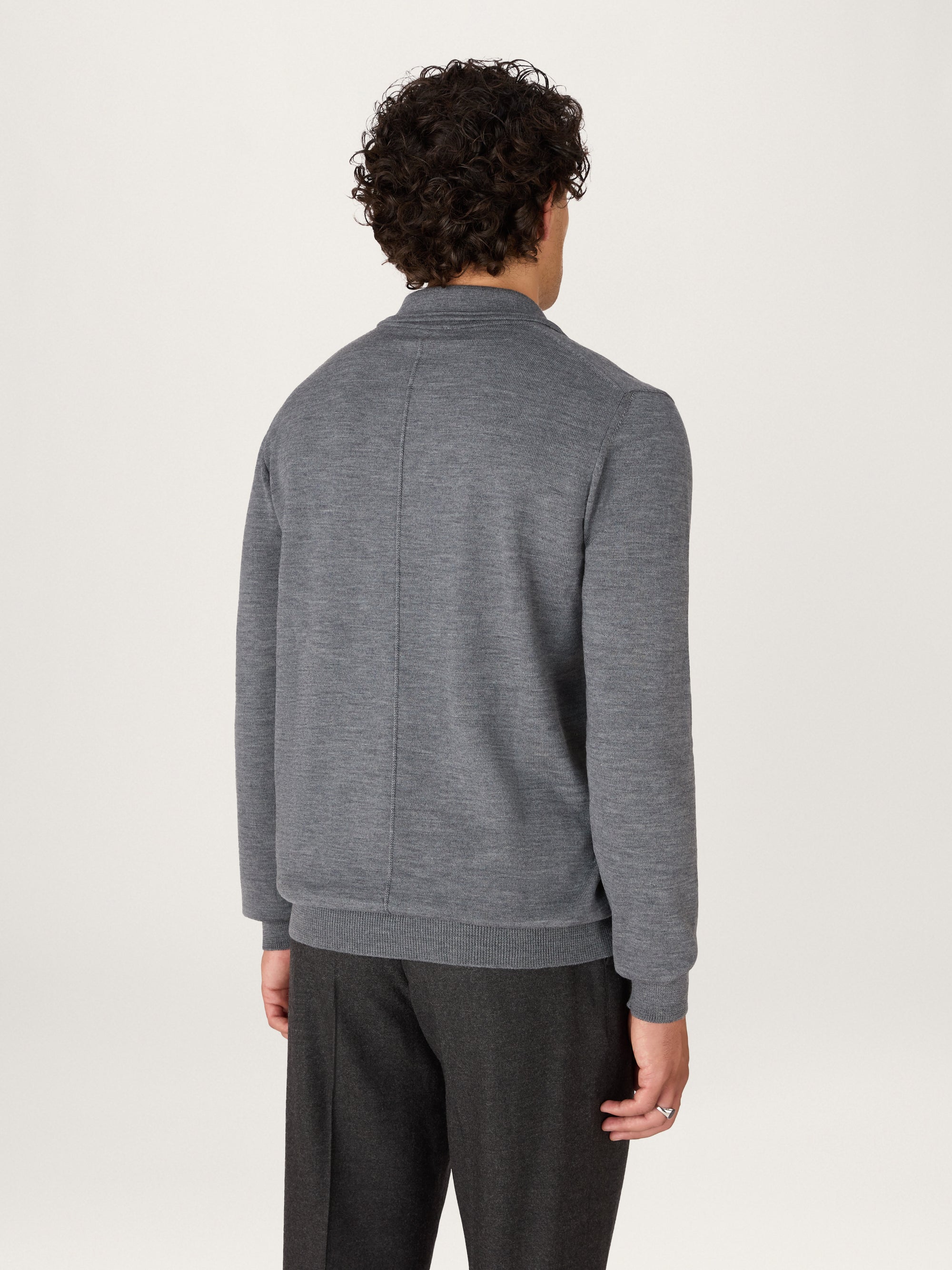 The Lightweight Easy Zip Sweater || Grey | Merino Wool
