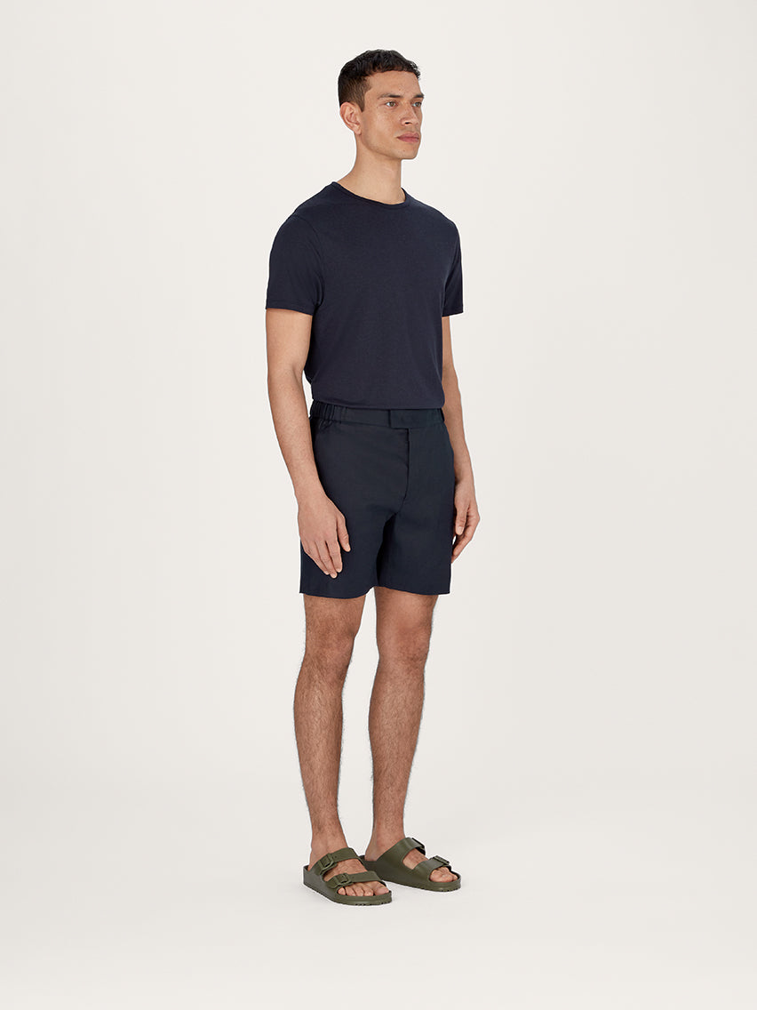 The 12 Shorts Linen 7" || Navy | Linen