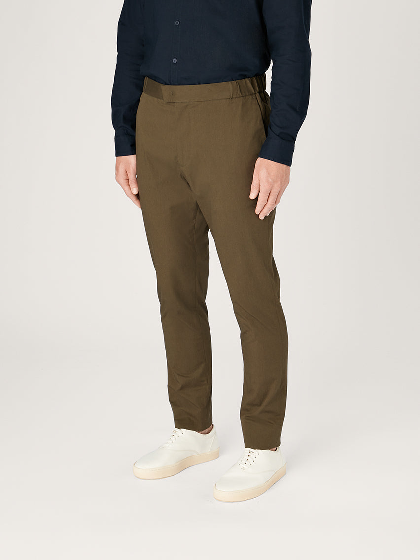 The 24 Trouser || Khaki | Stretch Cotton