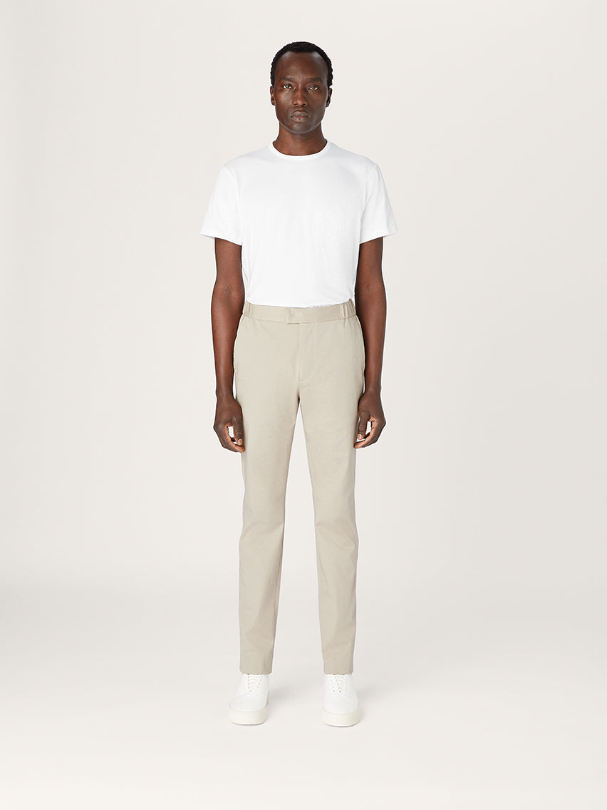 The 24 Trouser || Beige | Stretch Cotton