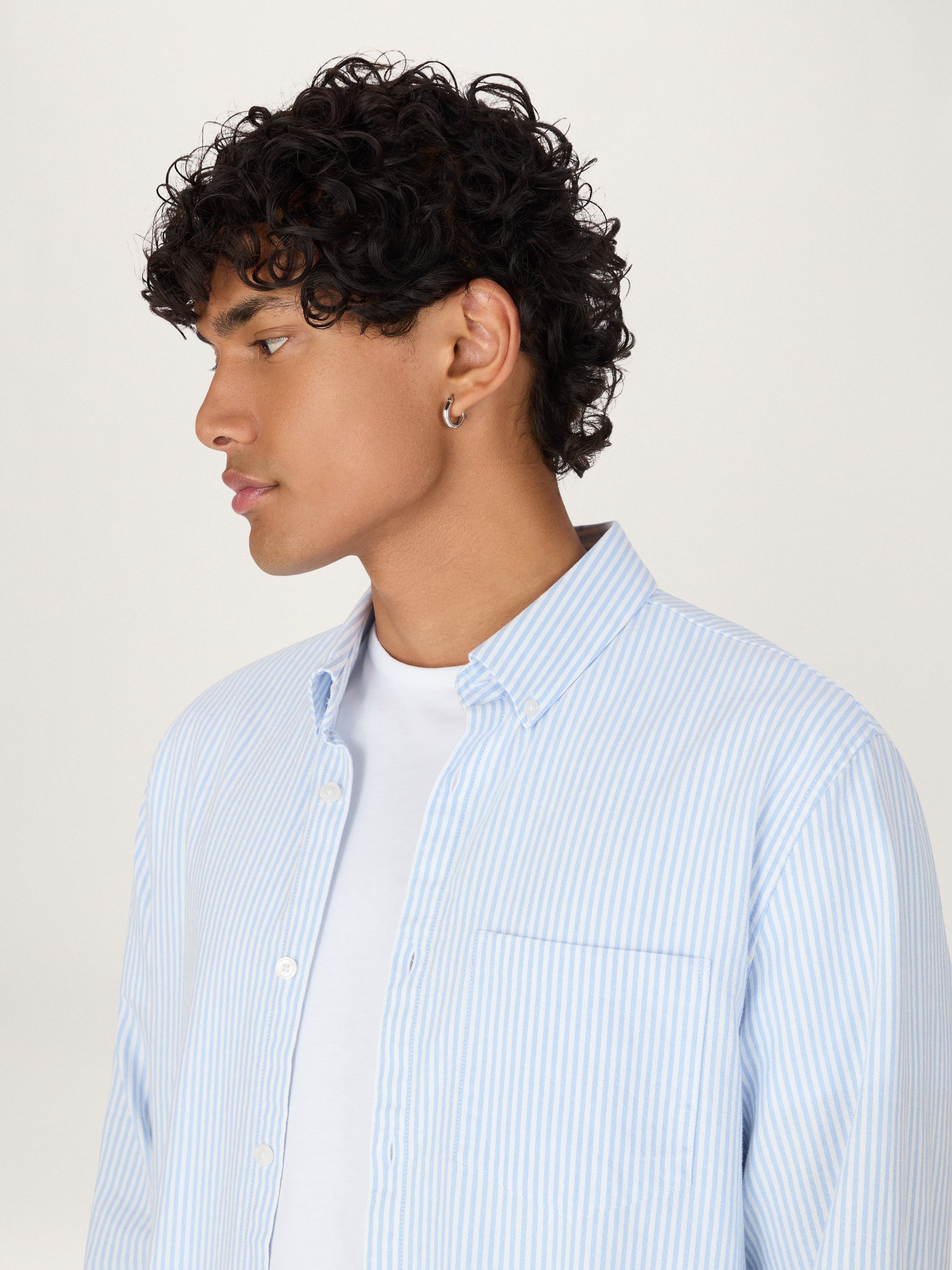 The All Day Oxford Shirt || Blue Stripe | Stretch Cotton