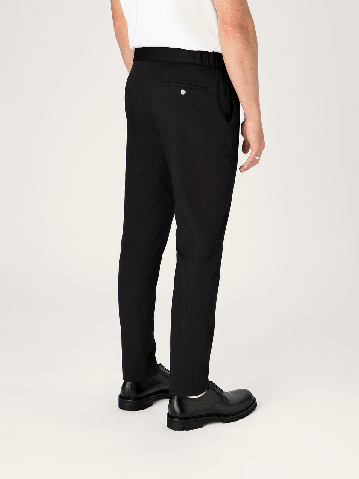 Black stretch hot sale slim trousers