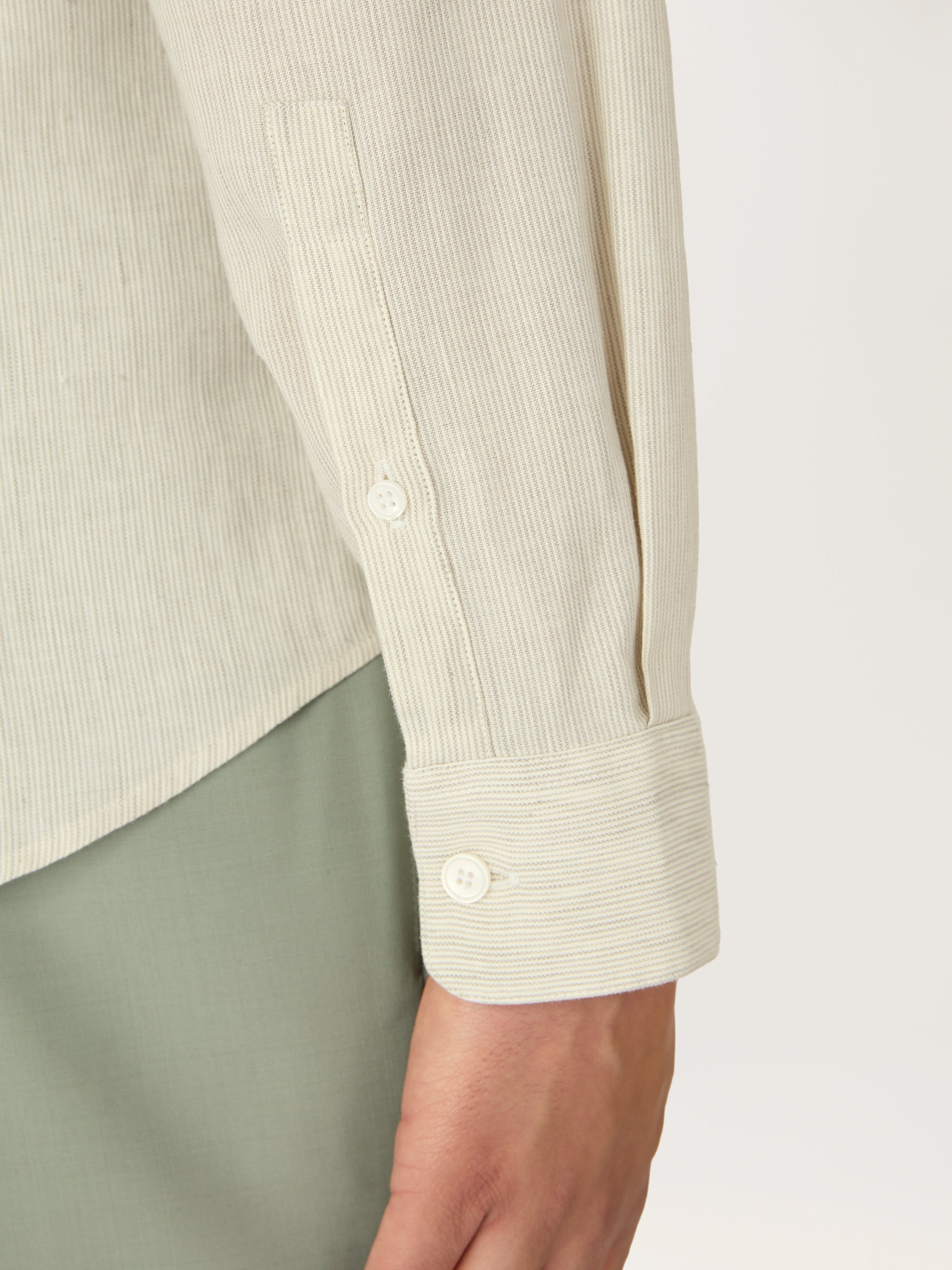 The All Day Shirt Linen Collared || Stripe | Linen